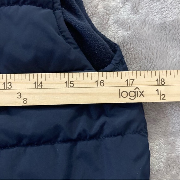 Gymboree Navy Blue Fleece Lined Puffer Vest Boys Large 10 12 Full Zip - Picture 7 of 7